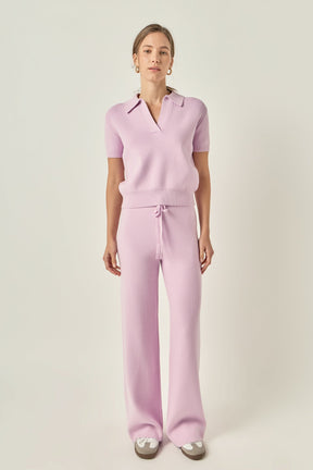 ENGLISH FACTORY - String Knit Pants - PANTS available at Objectrare