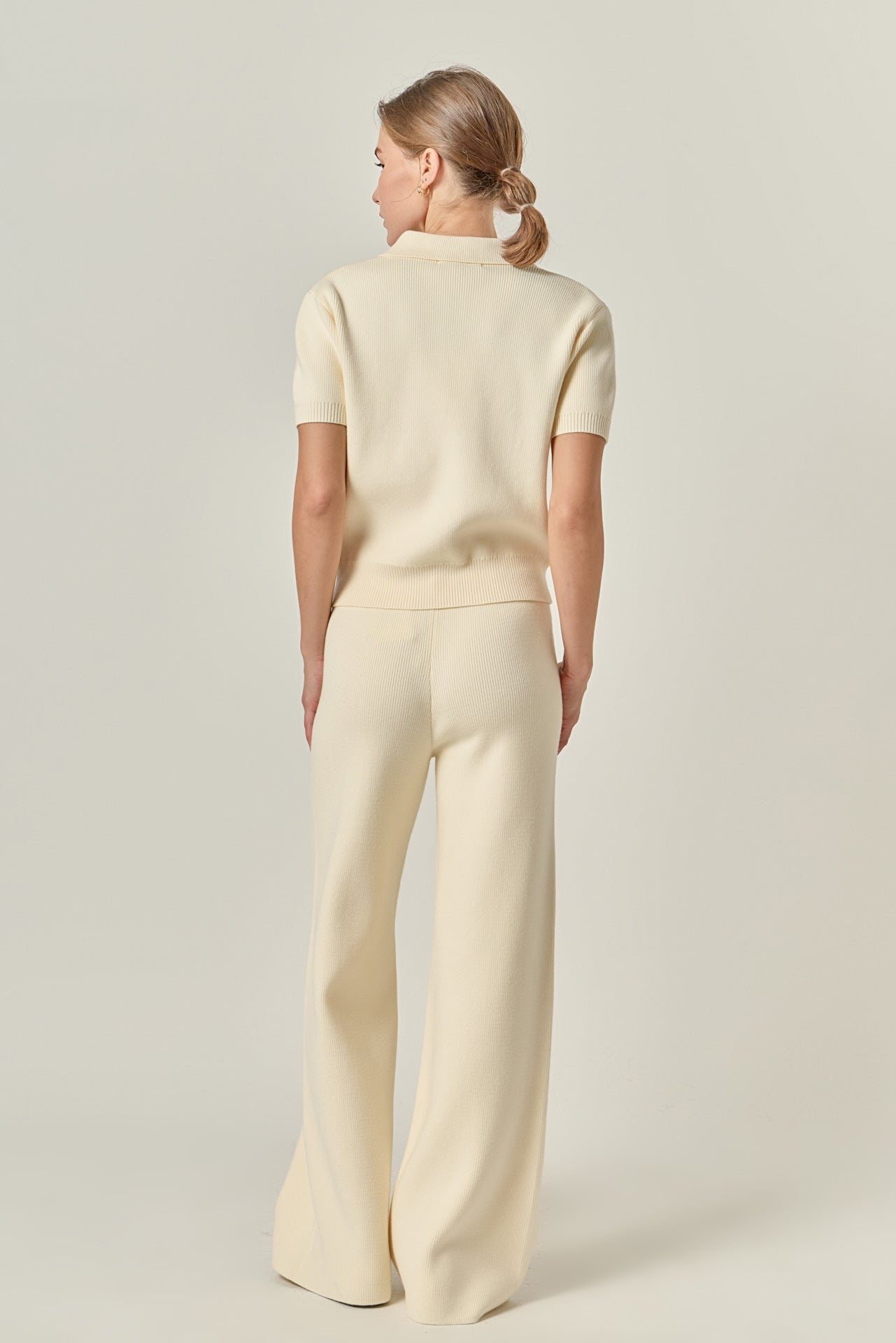 ENGLISH FACTORY - Polo Knit Short Sleeve Top - TOPS available at Objectrare