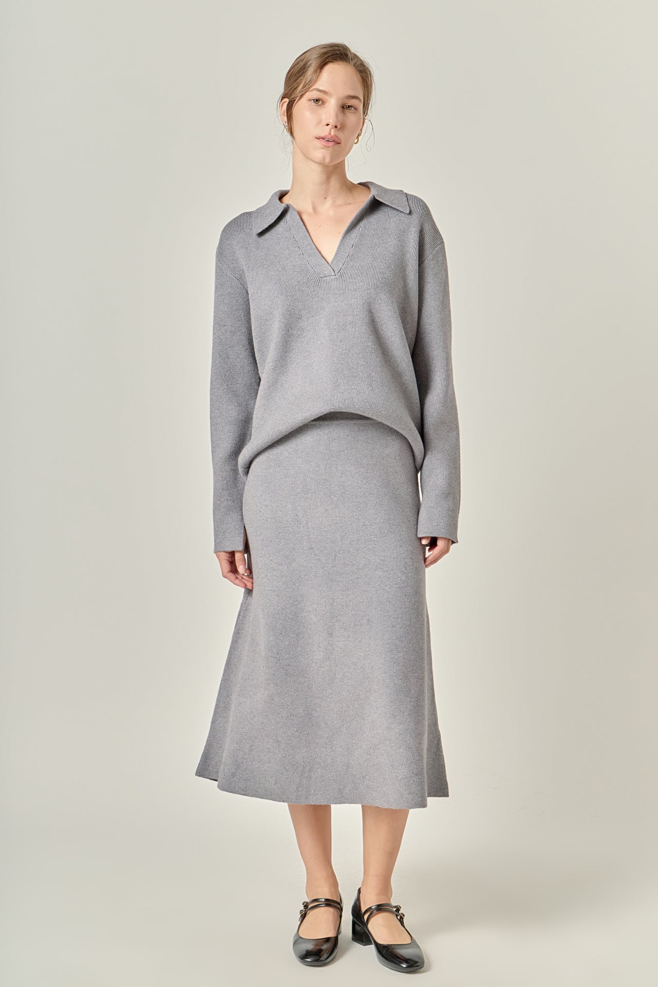 ENGLISH FACTORY - Oversized Collar Knit Top - TOPS available at Objectrare