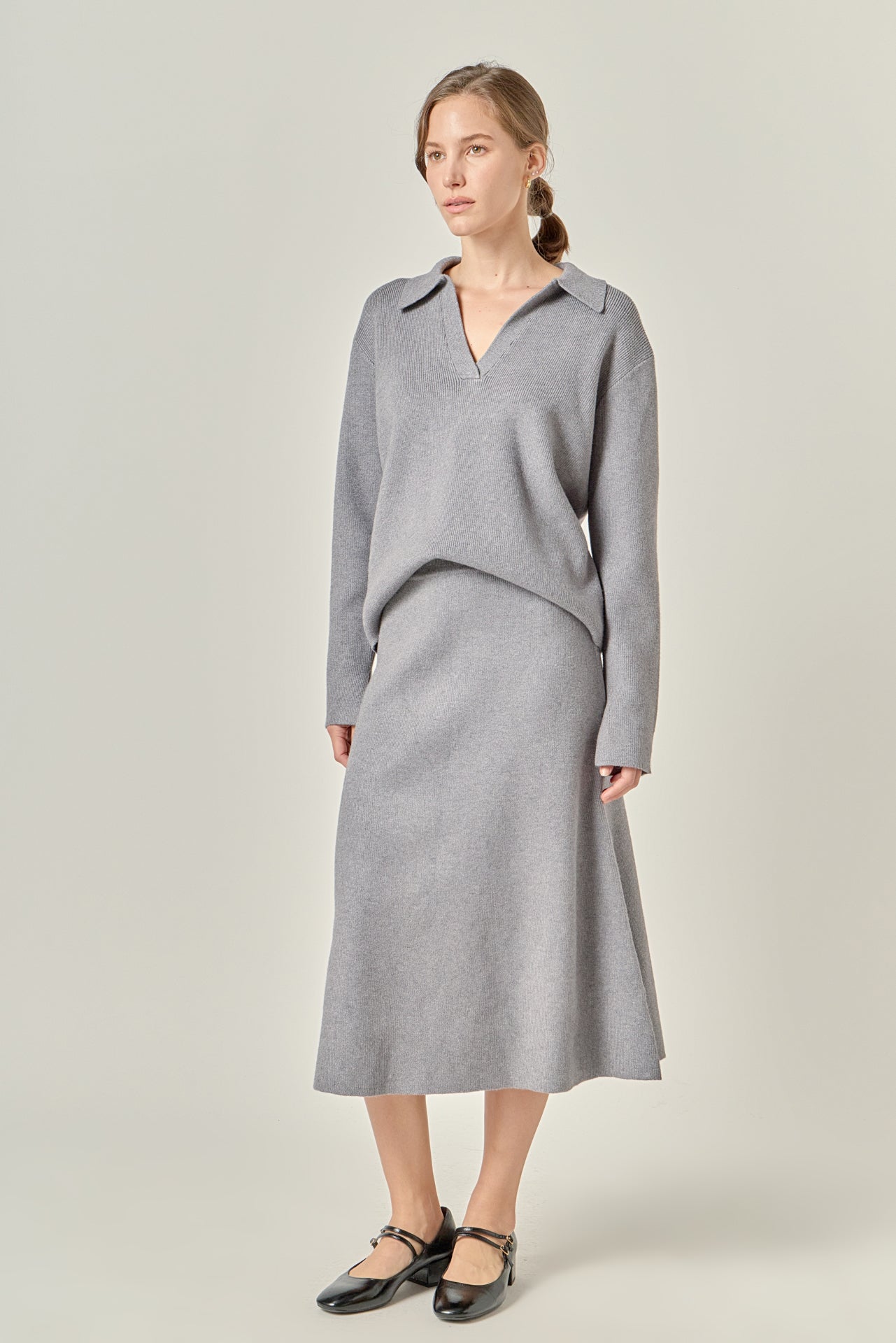 ENGLISH FACTORY - Oversized Collar Knit Top - TOPS available at Objectrare