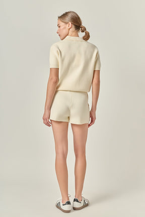 ENGLISH FACTORY - Knit Shorts - SHORTS available at Objectrare