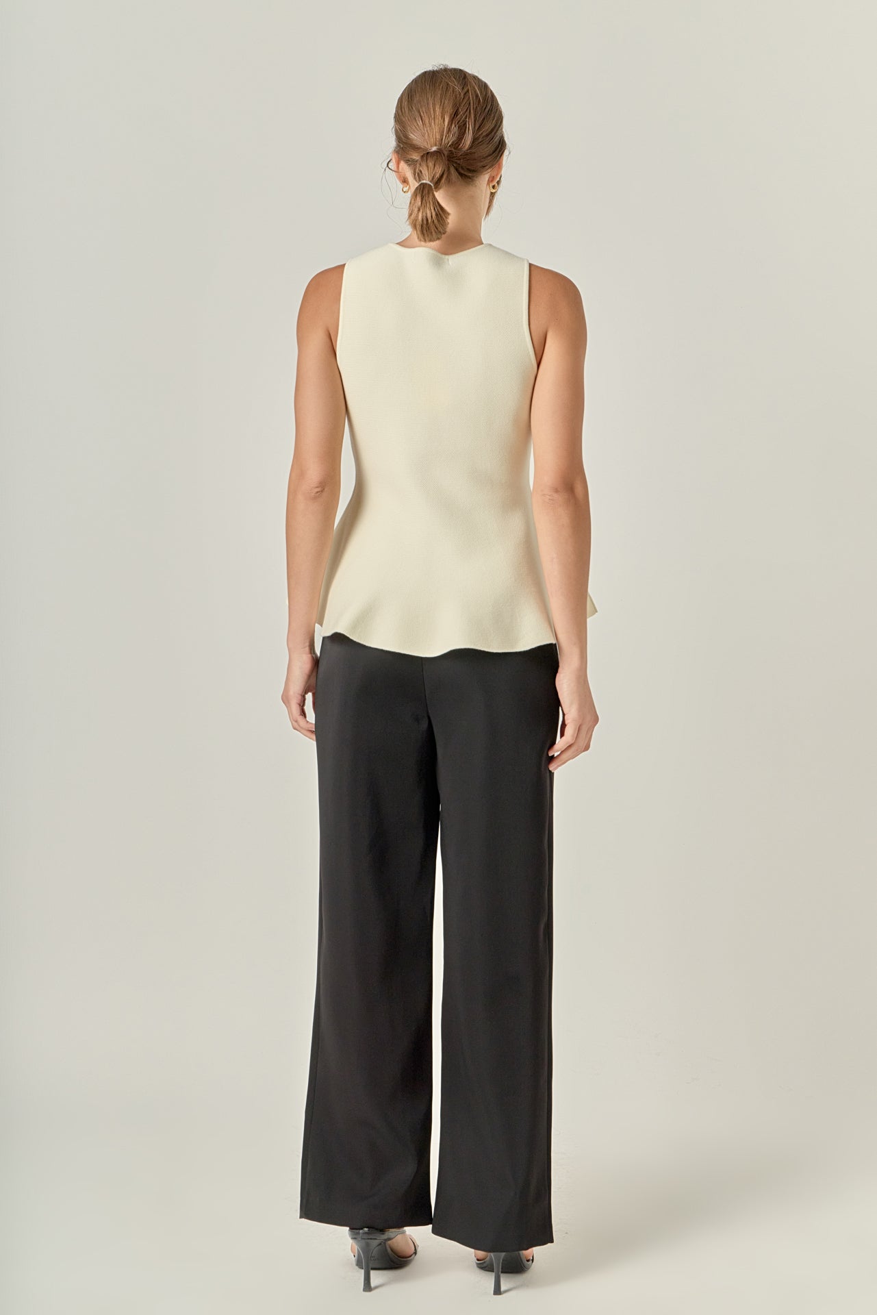ENGLISH FACTORY - Peplum Bow Embellished Top - TOPS available at Objectrare