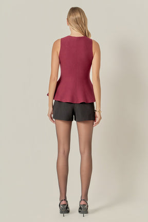 ENGLISH FACTORY - Aria Rhinestone Bow Top - TOPS available at Objectrare