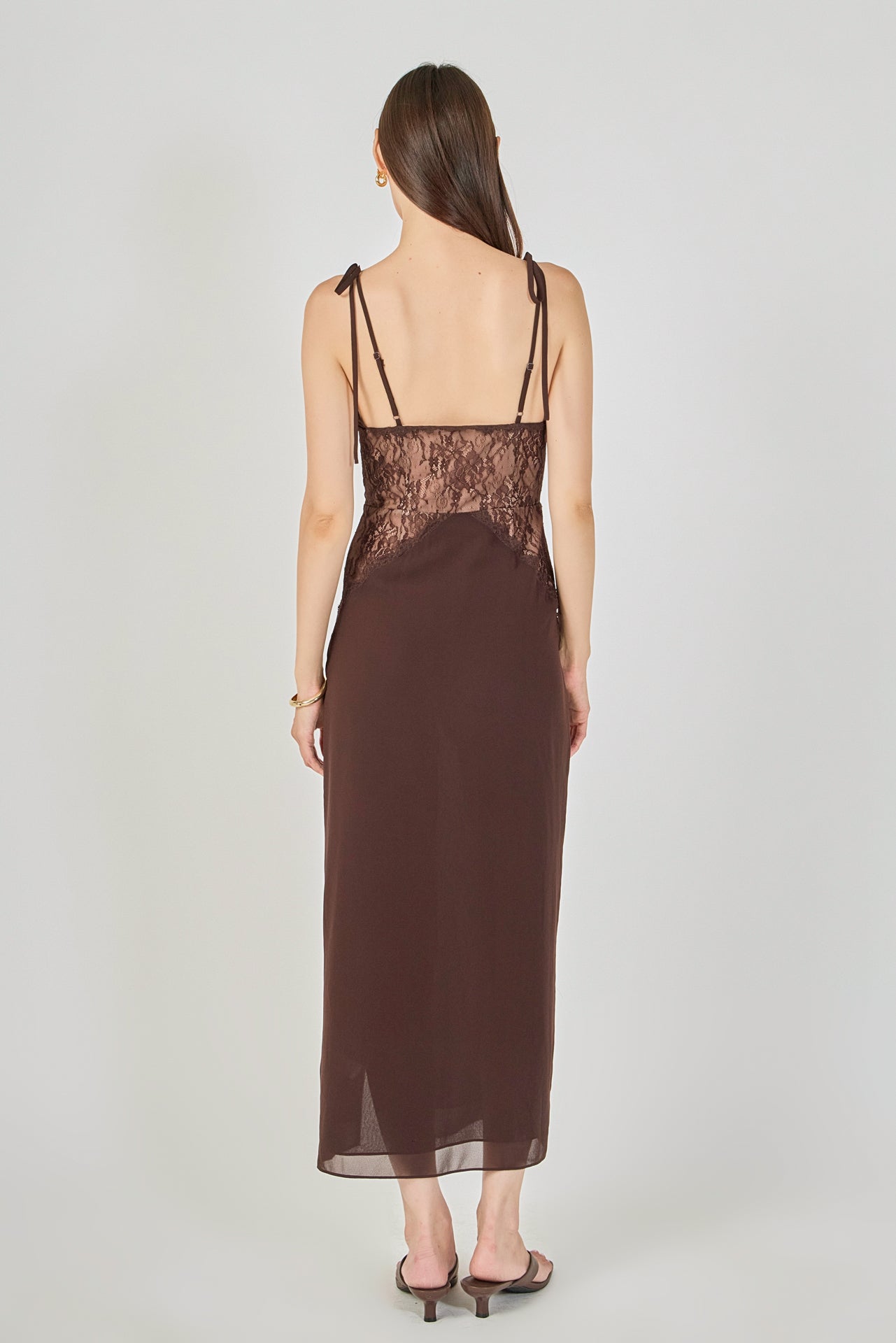 ENDLESS ROSE - Lace See Through Midi Dress - DRESSES available at Objectrare
