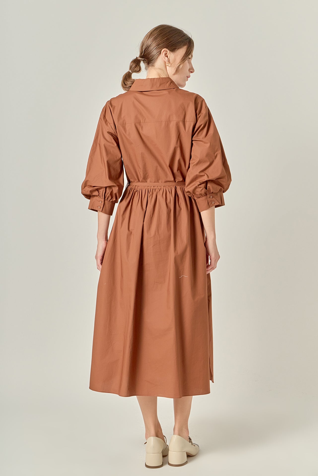 ENGLISH FACTORY - Flared Shirt Midi Dress - DRESSES available at Objectrare