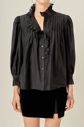 ENGLISH FACTORY - Ruffle Detailed Blouse - TOPS available at Objectrare