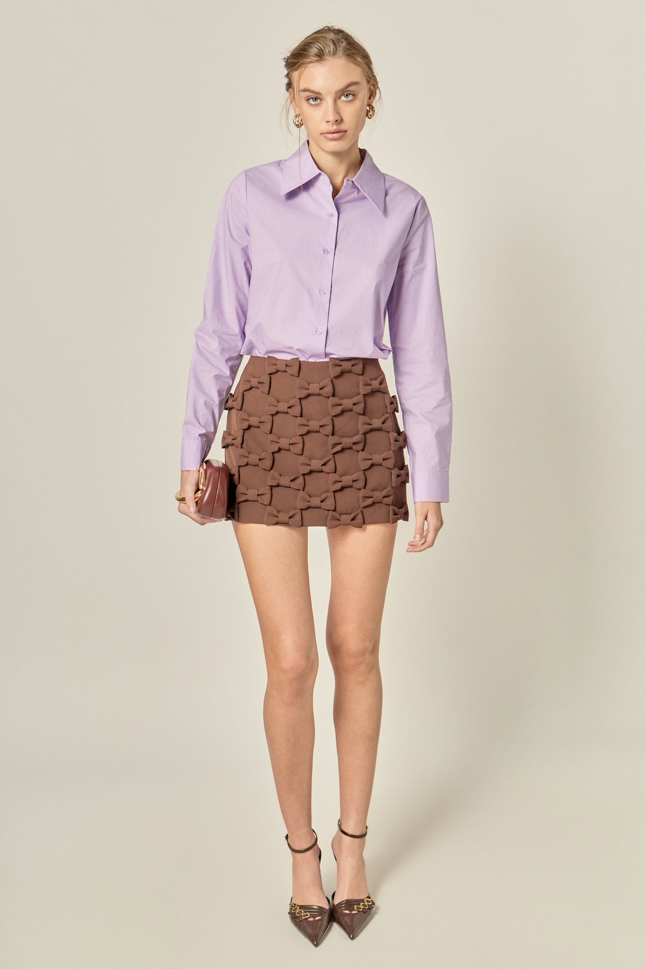 ENGLISH FACTORY - Mila Bow Detailed Skort - SKORTS available at Objectrare