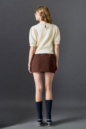 ENGLISH FACTORY - Mila Bow Detailed Skort - SKORTS available at Objectrare