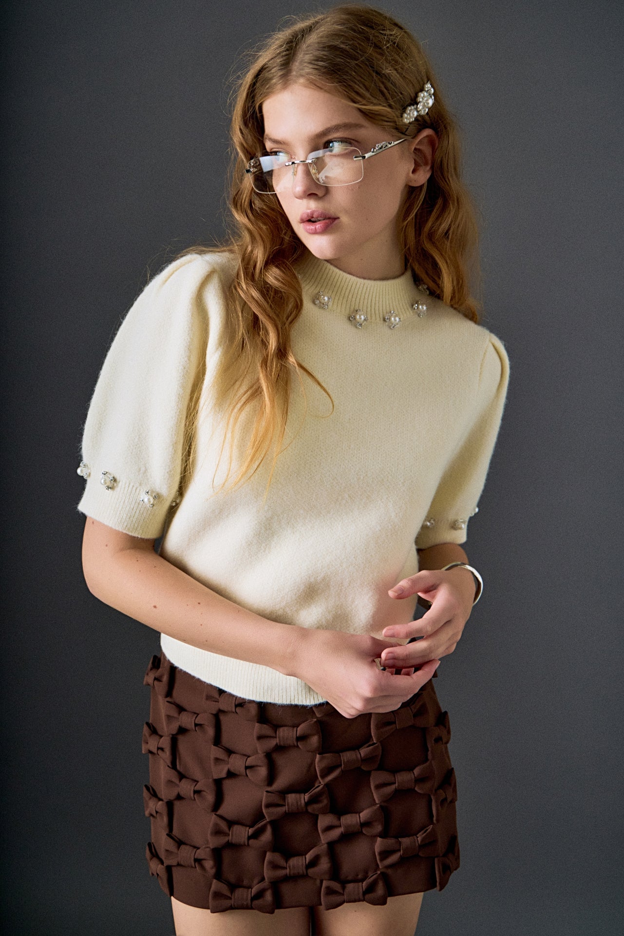 ENGLISH FACTORY - Mila Bow Detailed Skort - SKORTS available at Objectrare