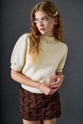 ENGLISH FACTORY - Mila Bow Detailed Skort - SKORTS available at Objectrare