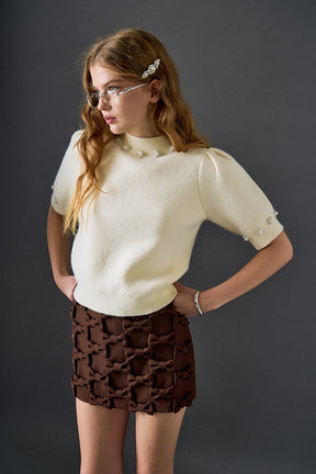 ENGLISH FACTORY - Mila Bow Detailed Skort - SKORTS available at Objectrare