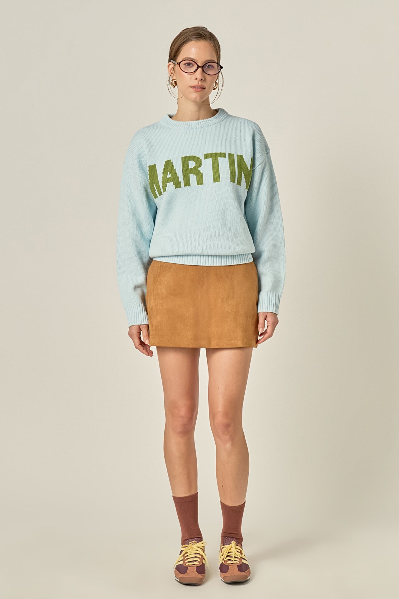 ENGLISH FACTORY - Crewneck Statement Sweater - SWEATERS & KNITS available at Objectrare