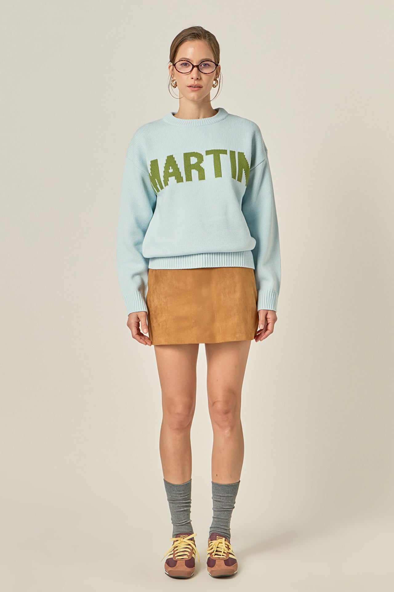 ENGLISH FACTORY - Crewneck Statement Sweater - SWEATERS & KNITS available at Objectrare