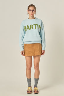 ENGLISH FACTORY - Crewneck Statement Sweater - SWEATERS & KNITS available at Objectrare