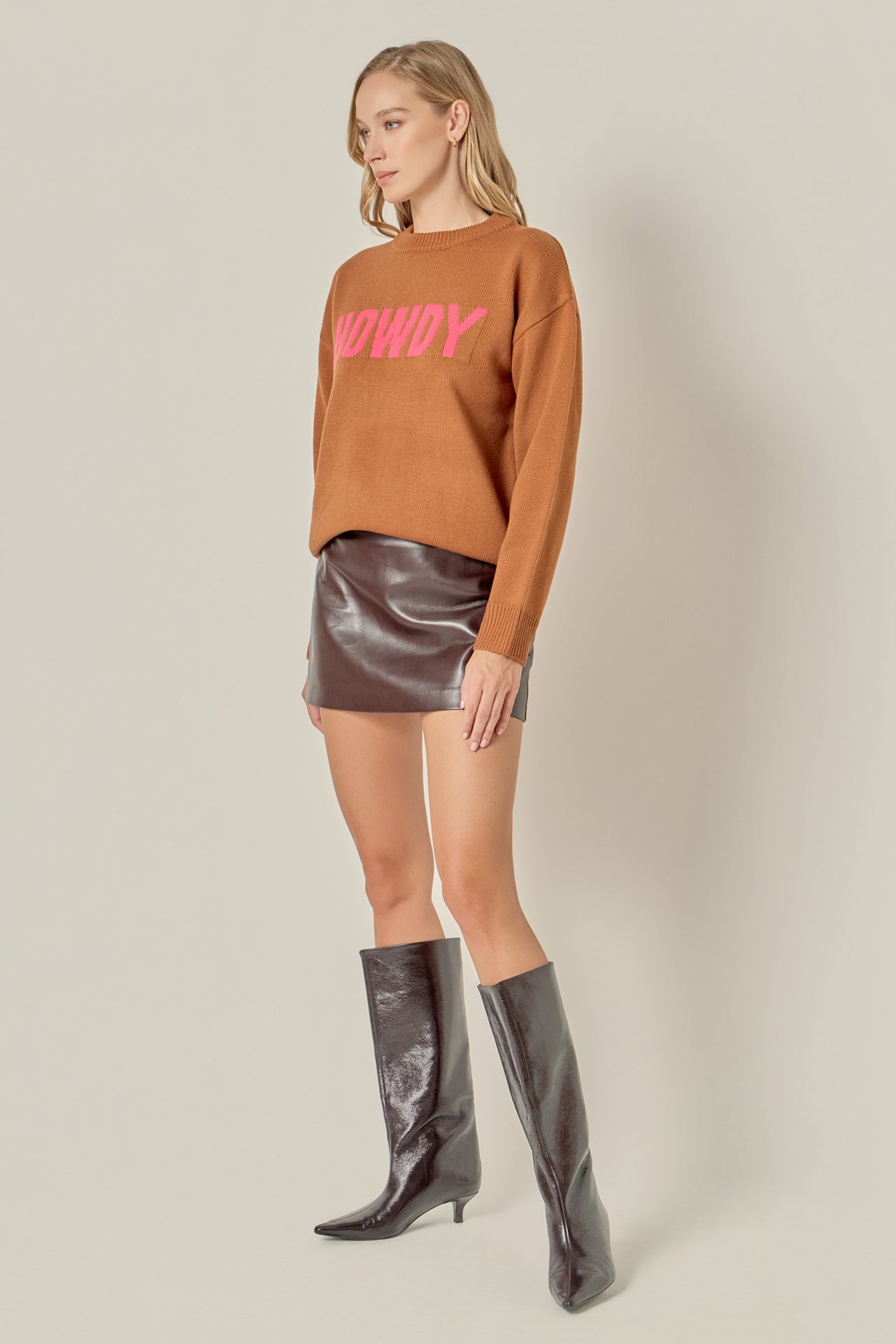 ENGLISH FACTORY - Crewneck Statement Sweater - SWEATERS & KNITS available at Objectrare