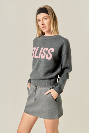 ENGLISH FACTORY - Crewneck Statement Sweater - SWEATERS & KNITS available at Objectrare