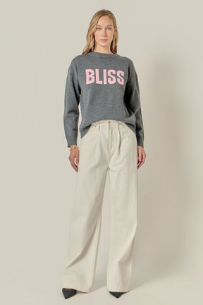 ENGLISH FACTORY - Crewneck Statement Sweater - SWEATERS & KNITS available at Objectrare