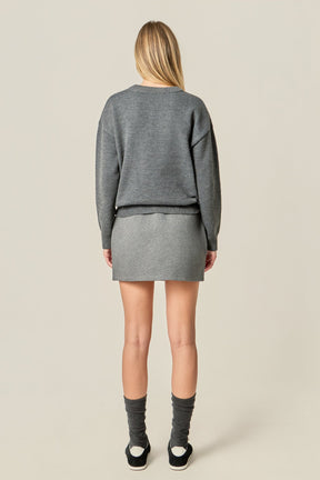 ENGLISH FACTORY - Crewneck Statement Sweater - SWEATERS & KNITS available at Objectrare