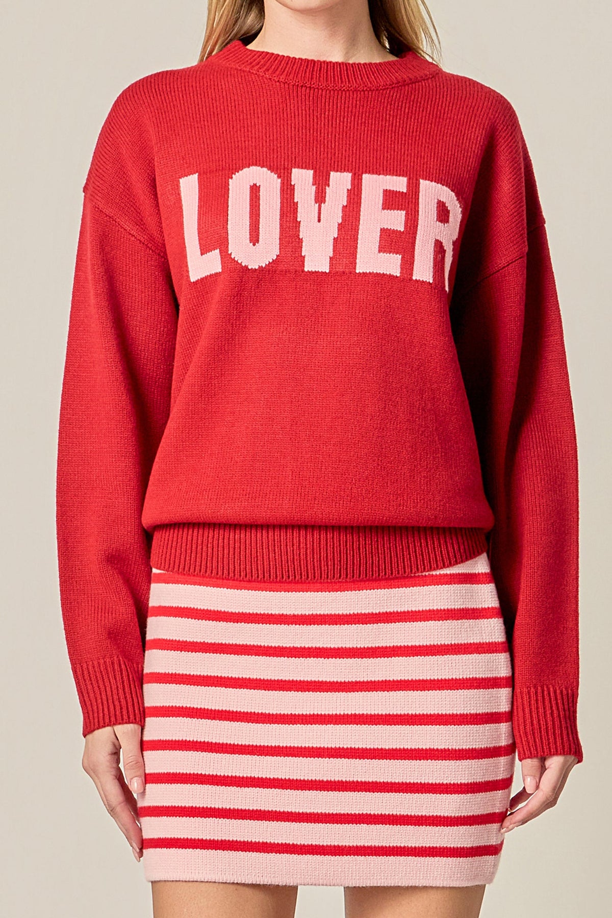 ENGLISH FACTORY - Crewneck Statement Sweater - SWEATERS & KNITS available at Objectrare