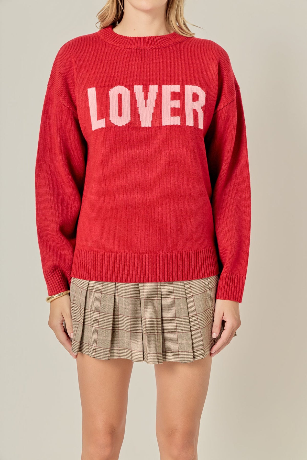 ENGLISH FACTORY - Crewneck Statement Sweater - SWEATERS & KNITS available at Objectrare