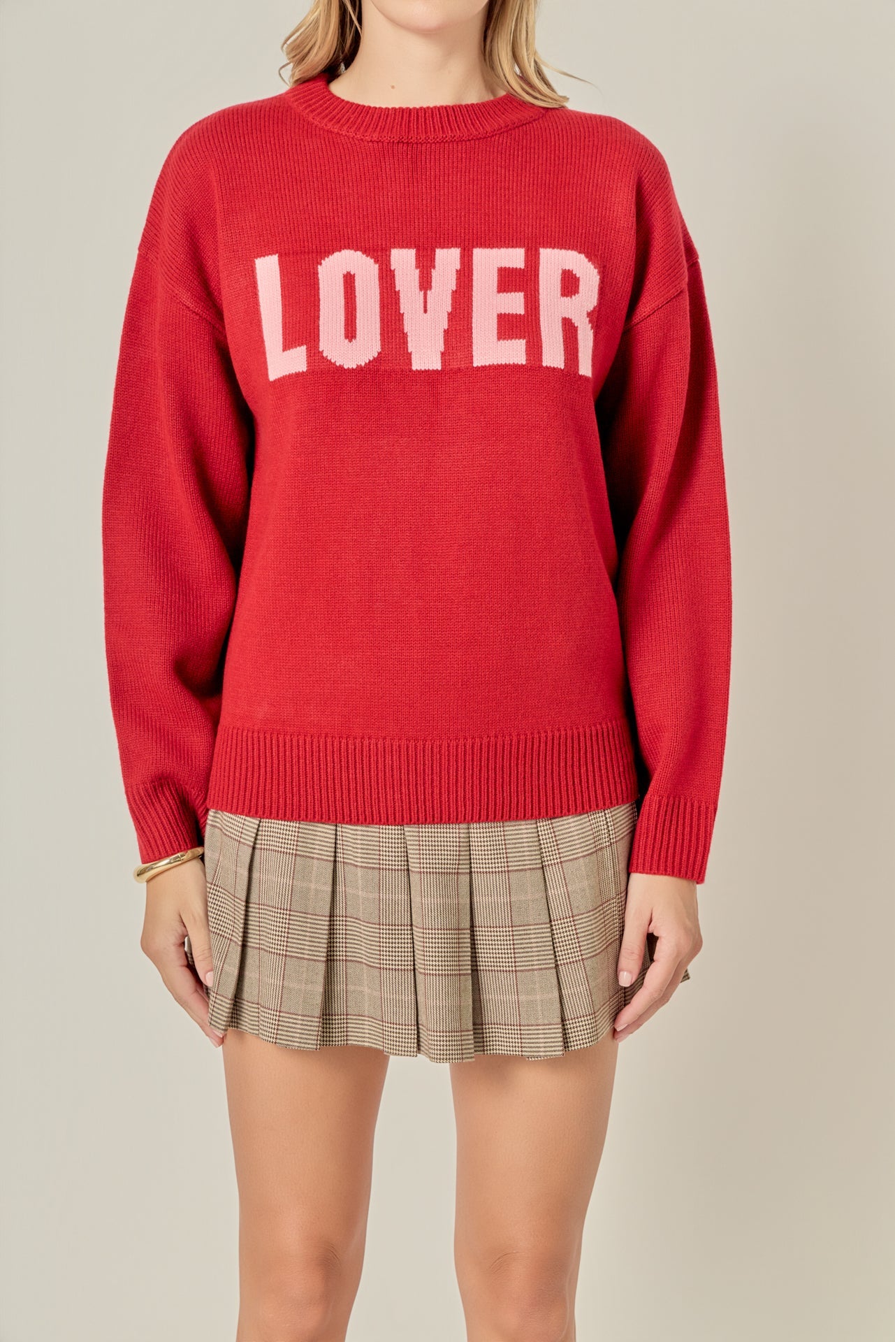 ENGLISH FACTORY - Crewneck Statement Sweater - SWEATERS & KNITS available at Objectrare