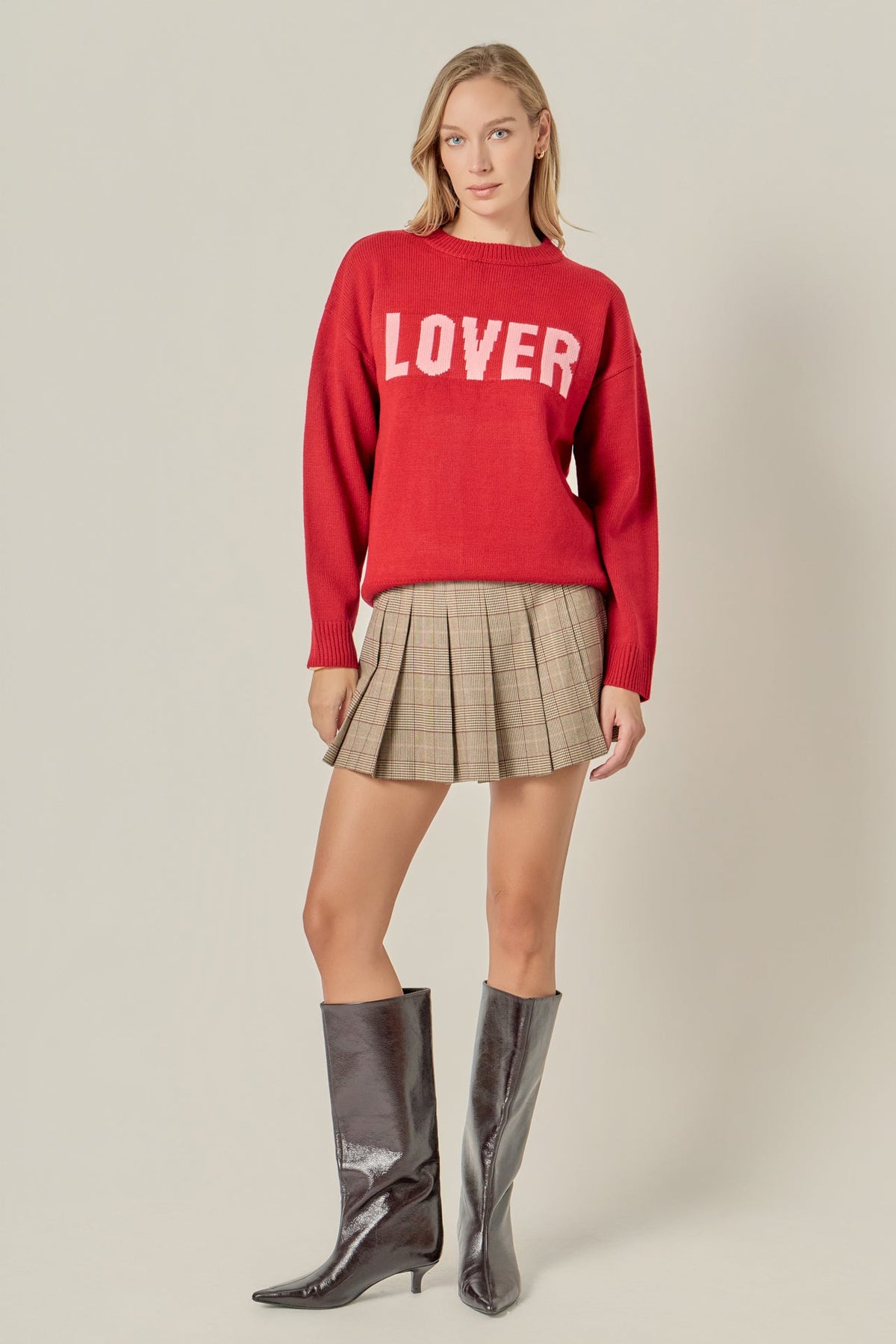 ENGLISH FACTORY - Crewneck Statement Sweater - SWEATERS & KNITS available at Objectrare