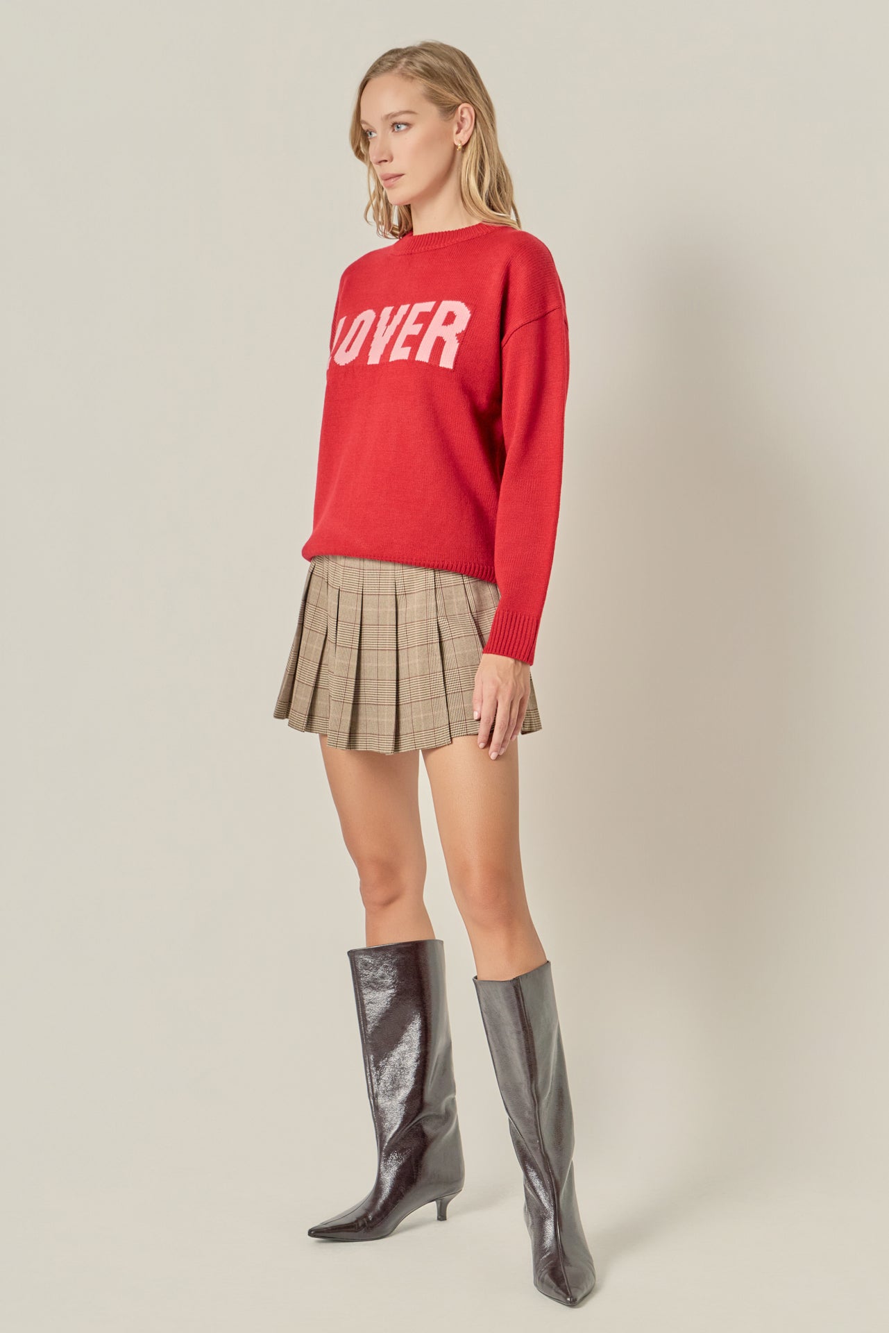 ENGLISH FACTORY - Crewneck Statement Sweater - SWEATERS & KNITS available at Objectrare