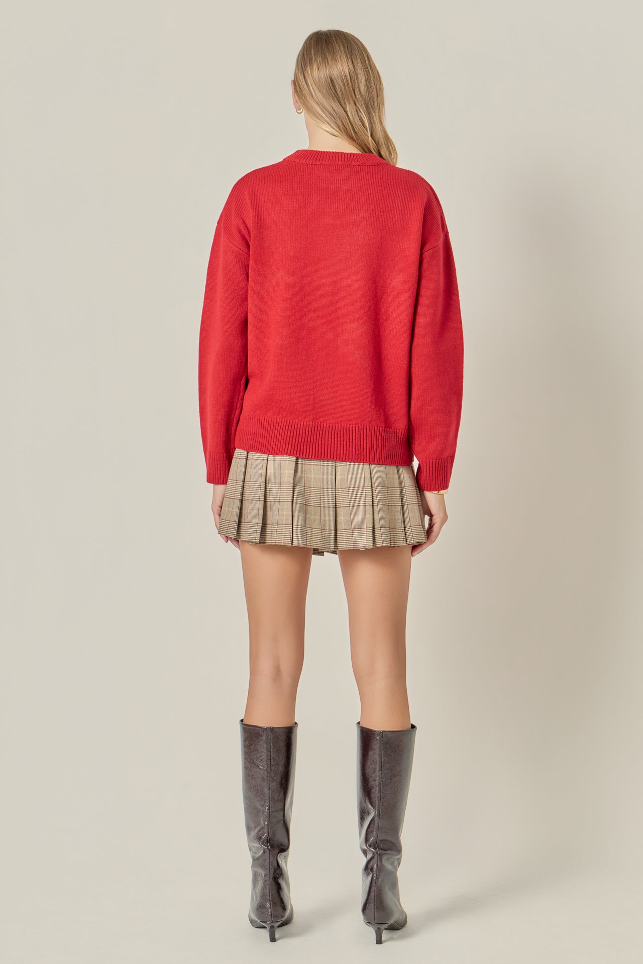 ENGLISH FACTORY - Crewneck Statement Sweater - SWEATERS & KNITS available at Objectrare