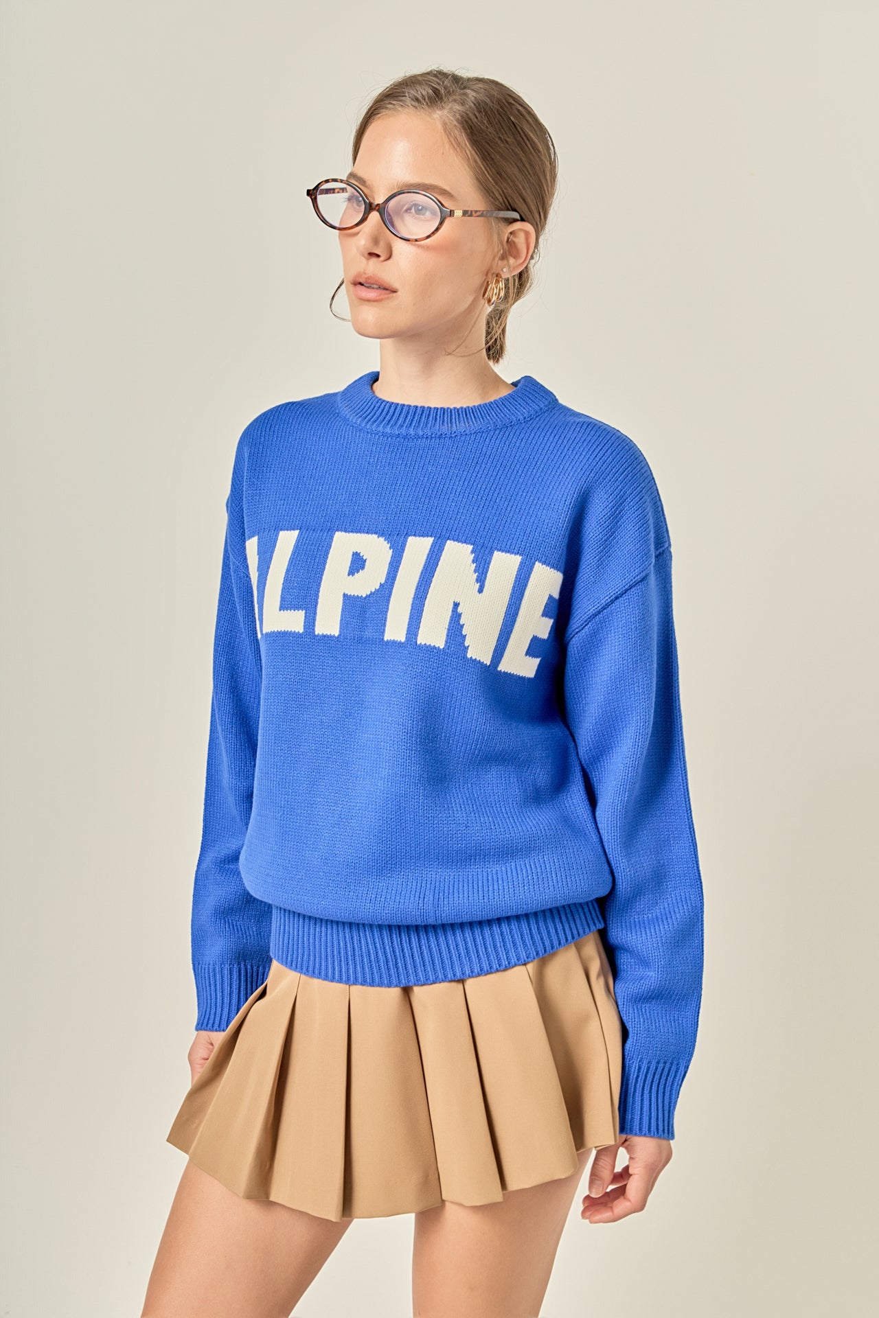 ENGLISH FACTORY - Crewneck Statement Sweater - SWEATERS & KNITS available at Objectrare