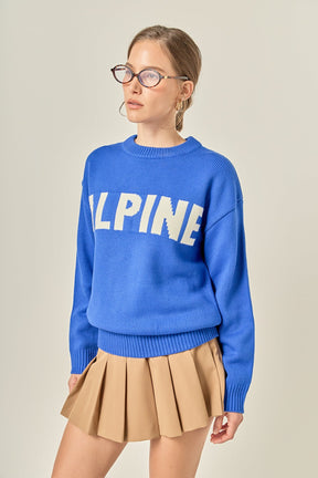 ENGLISH FACTORY - Crewneck Statement Sweater - SWEATERS & KNITS available at Objectrare