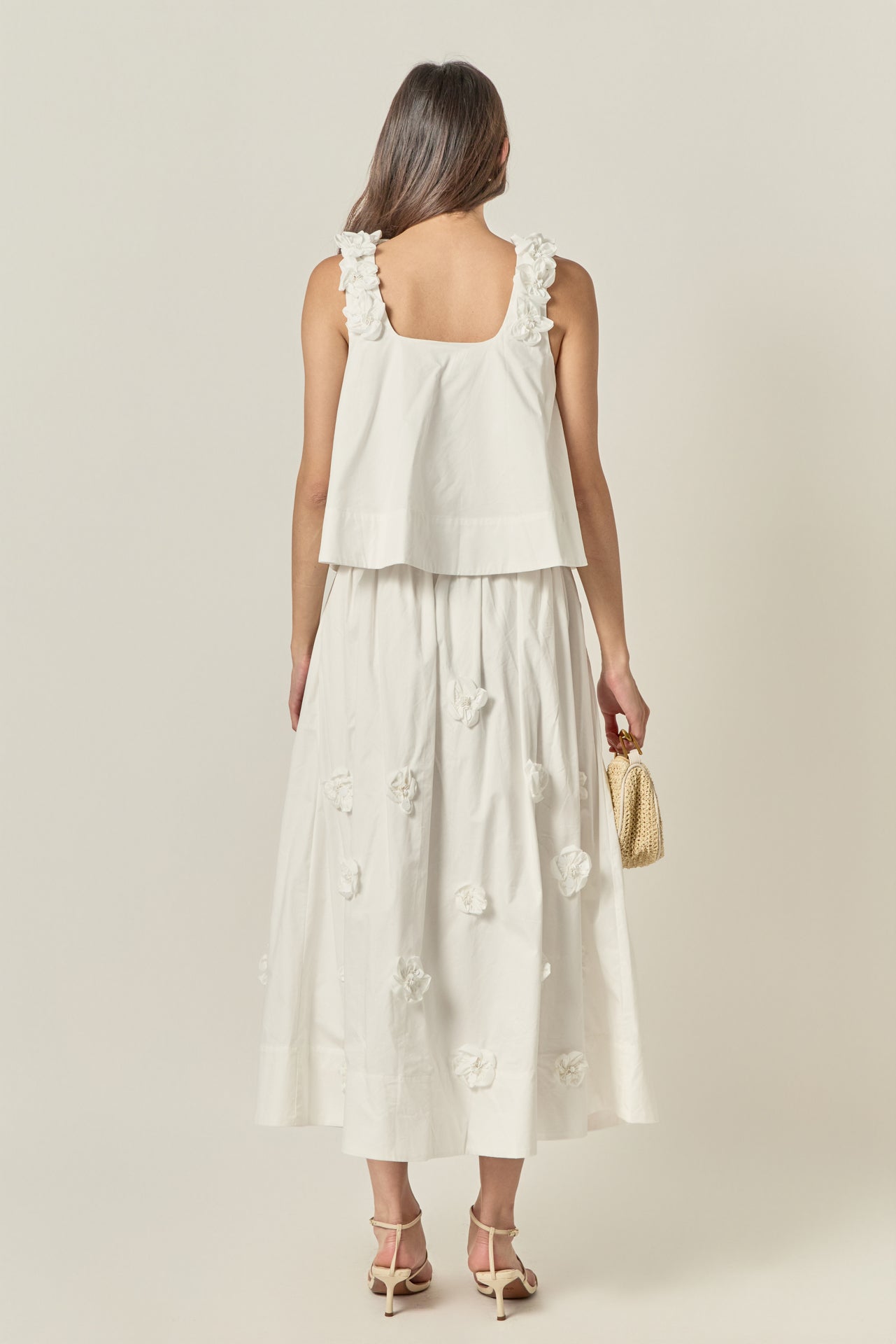 ENGLISH FACTORY - 3D Flower Midi Skirt - SKIRTS available at Objectrare