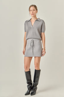 ENGLISH FACTORY - String Knit Mini Skirt - SKIRTS available at Objectrare