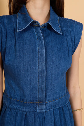 ENGLISH FACTORY - Denim Shirt Mini Dress - DRESSES available at Objectrare