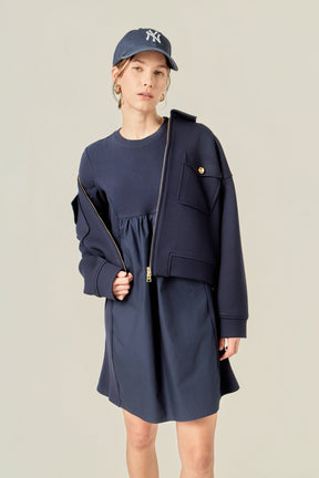 ENGLISH FACTORY - Twill Bonded Bomber Jacket - JACKETS available at Objectrare