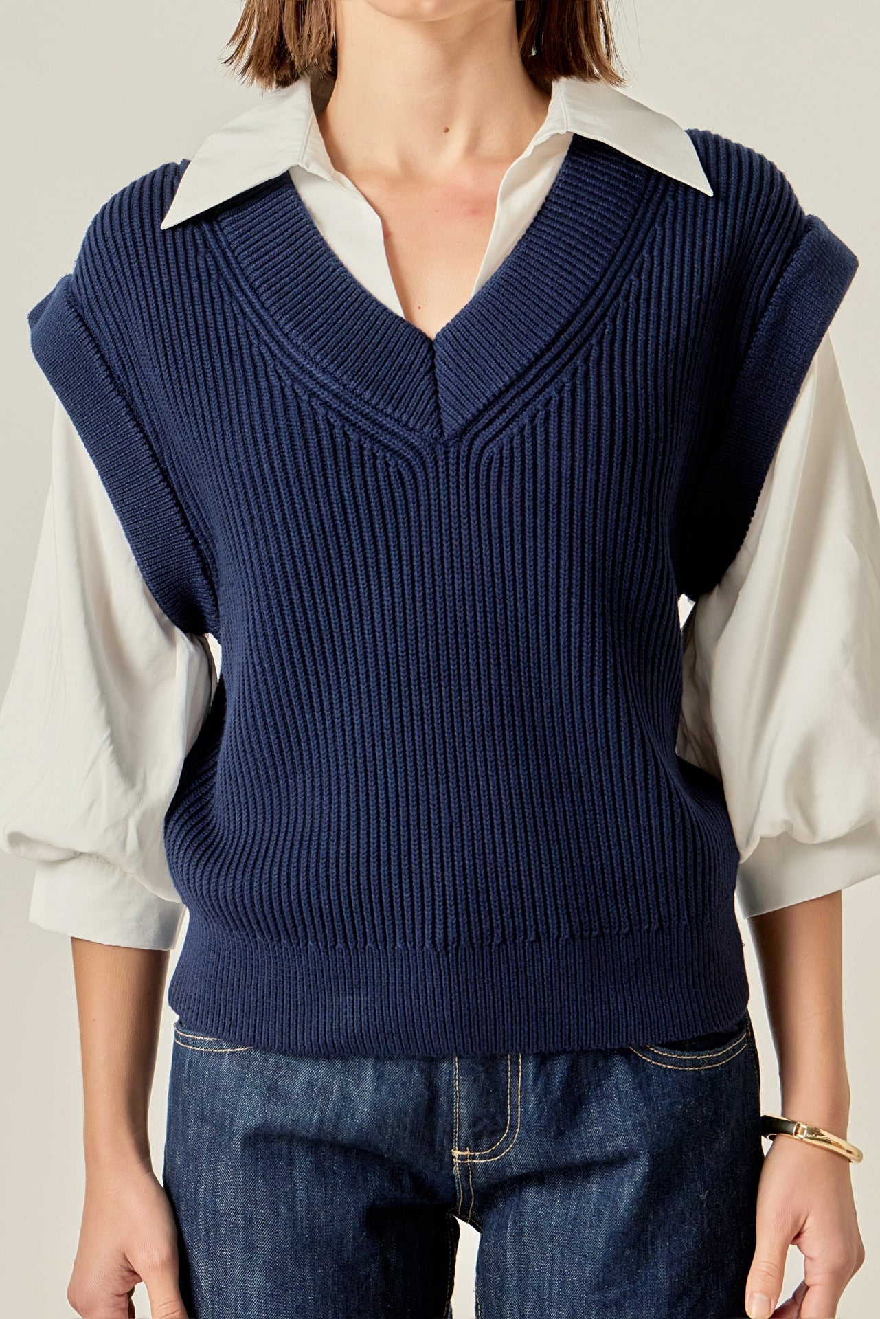 ENGLISH FACTORY - Mixed Media Top - TOPS available at Objectrare