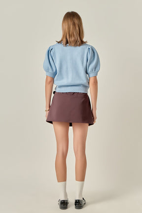 ENGLISH FACTORY - Ruffled Collar Knit Cardigan - TOPS available at Objectrare