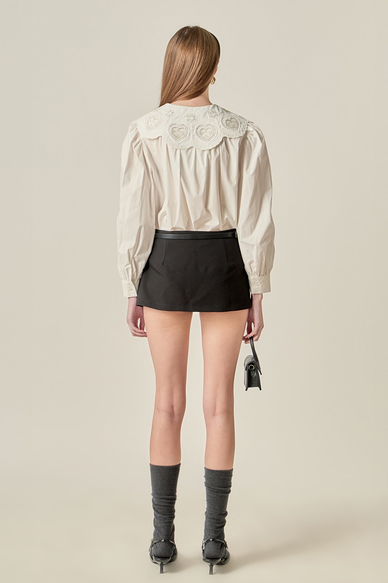 ENGLISH FACTORY - Scallop Embroidered Collar Blouse - TOPS available at Objectrare