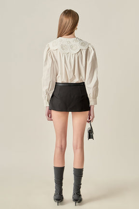ENGLISH FACTORY - Scallop Embroidered Collar Blouse - TOPS available at Objectrare