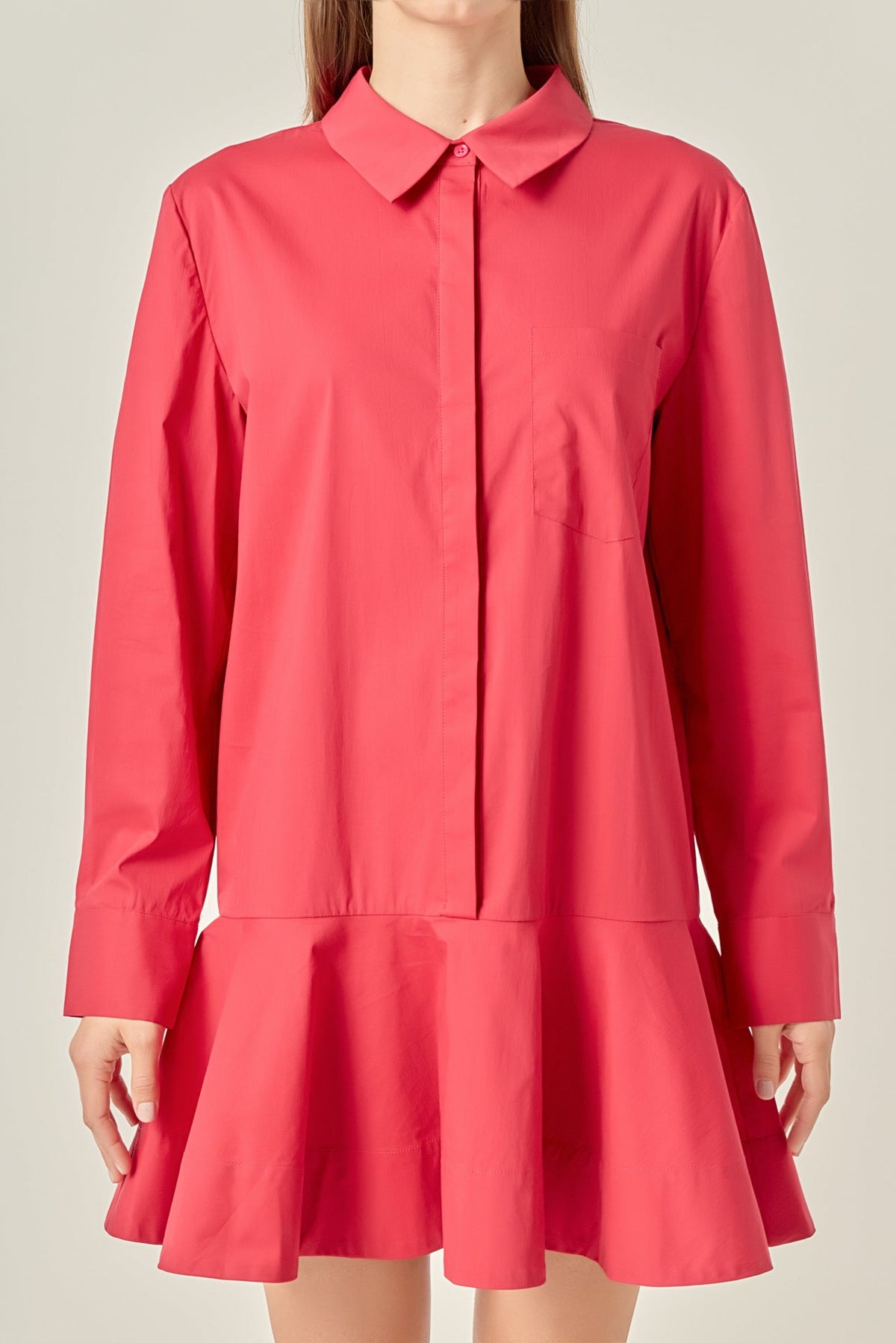 Collared Flare Skirt Dress