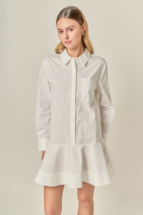 ENGLISH FACTORY - Collared Flare Skirt Dress - DRESSES available at Objectrare