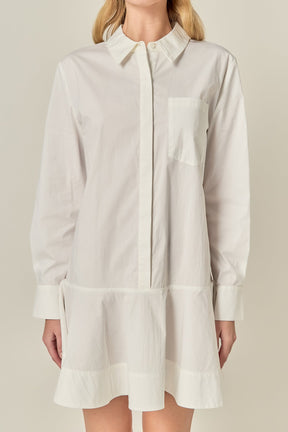 ENGLISH FACTORY - Collared Flare Skirt Dress - DRESSES available at Objectrare