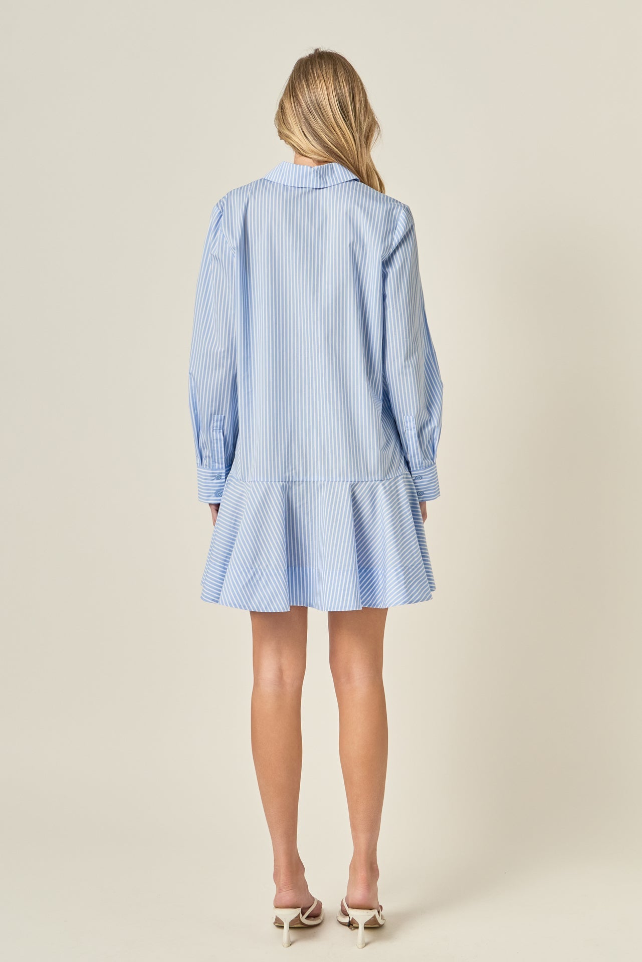 ENGLISH FACTORY - Stripe Collar Flared Skirt Dress - DRESSES available at Objectrare