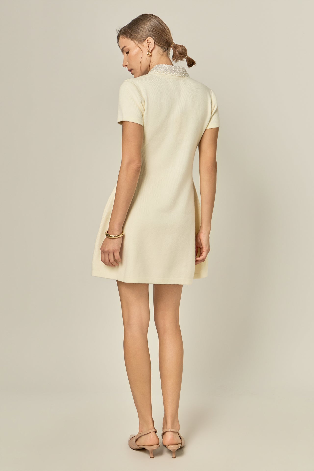 ENGLISH FACTORY - Eloise Bead Collar Knit Dress - DRESSES available at Objectrare
