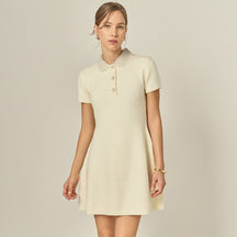 ENGLISH FACTORY - Eloise Bead Collar Knit Dress - DRESSES available at Objectrare