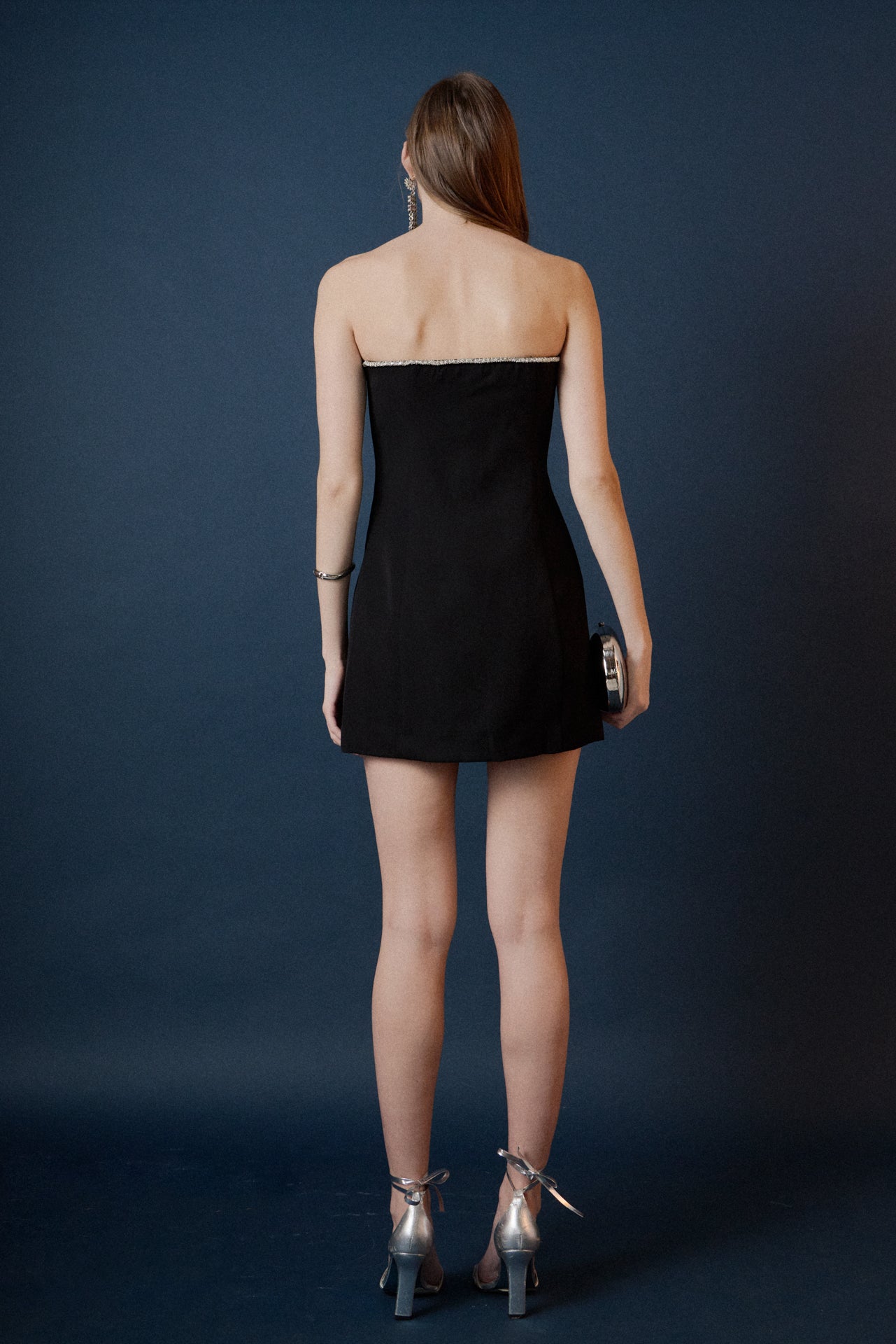 ENDLESS ROSE - Rhinestone Bow Tube Mini Dress - DRESSES available at Objectrare