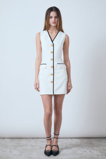 ENDLESS ROSE - Black Combo Sleeveless Mini Dress - DRESSES available at Objectrare