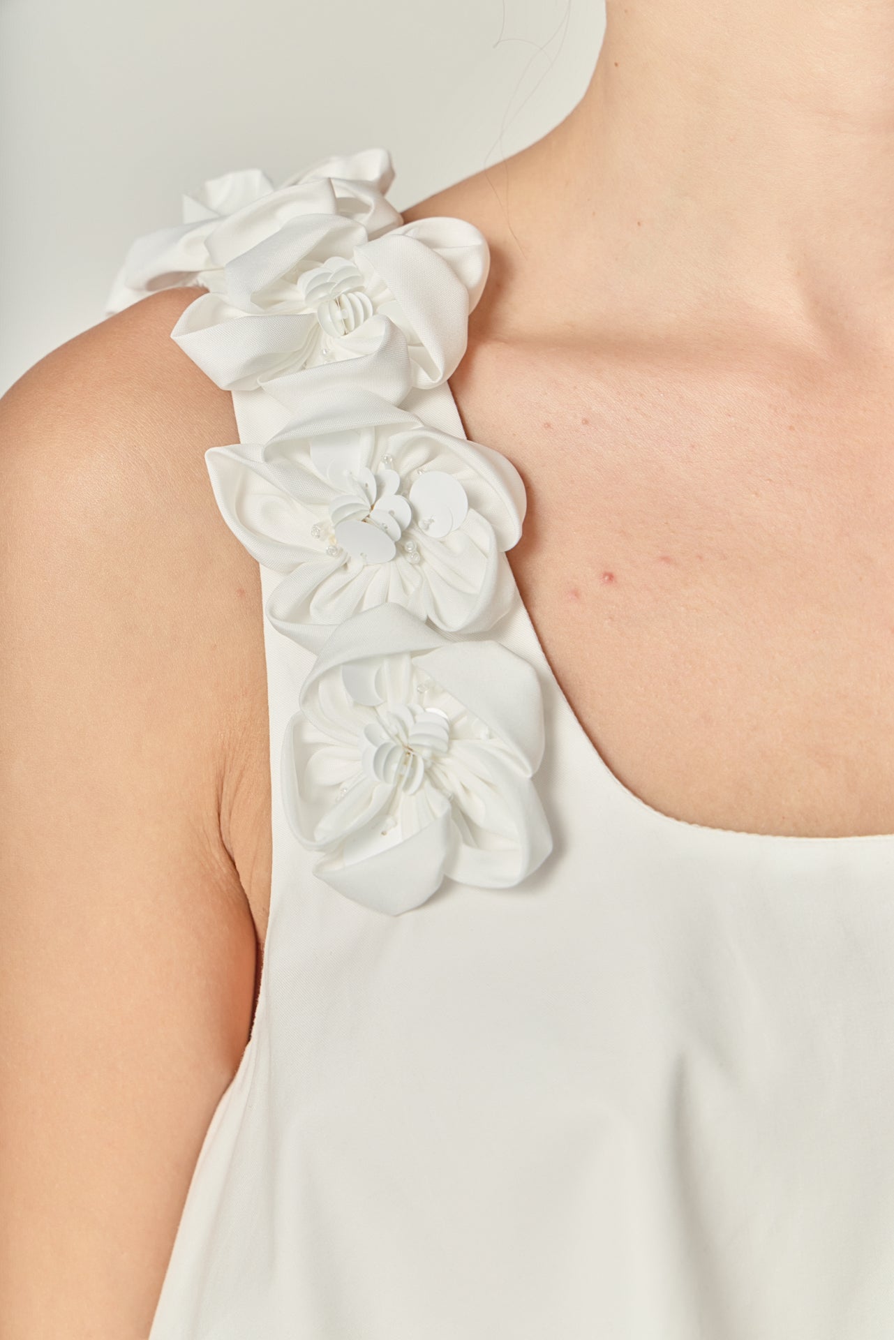 ENGLISH FACTORY - 3D Flower Sleeveless Top - TANK TOPS available at Objectrare