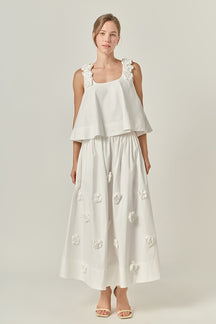 ENGLISH FACTORY - 3D Flower Sleeveless Top - TOPS available at Objectrare