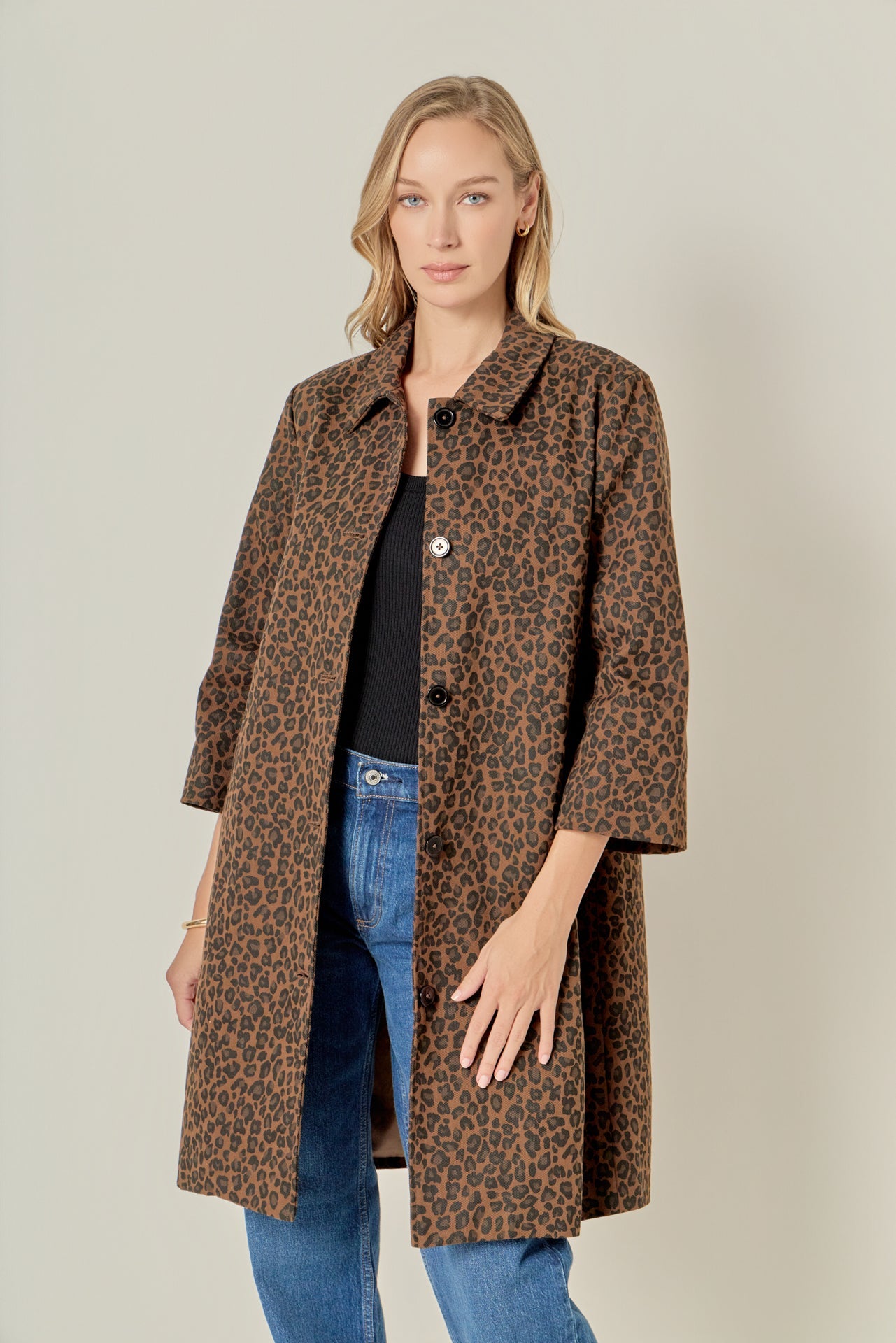 ENGLISH FACTORY - Animal Print Trench Coat - JACKETS available at Objectrare
