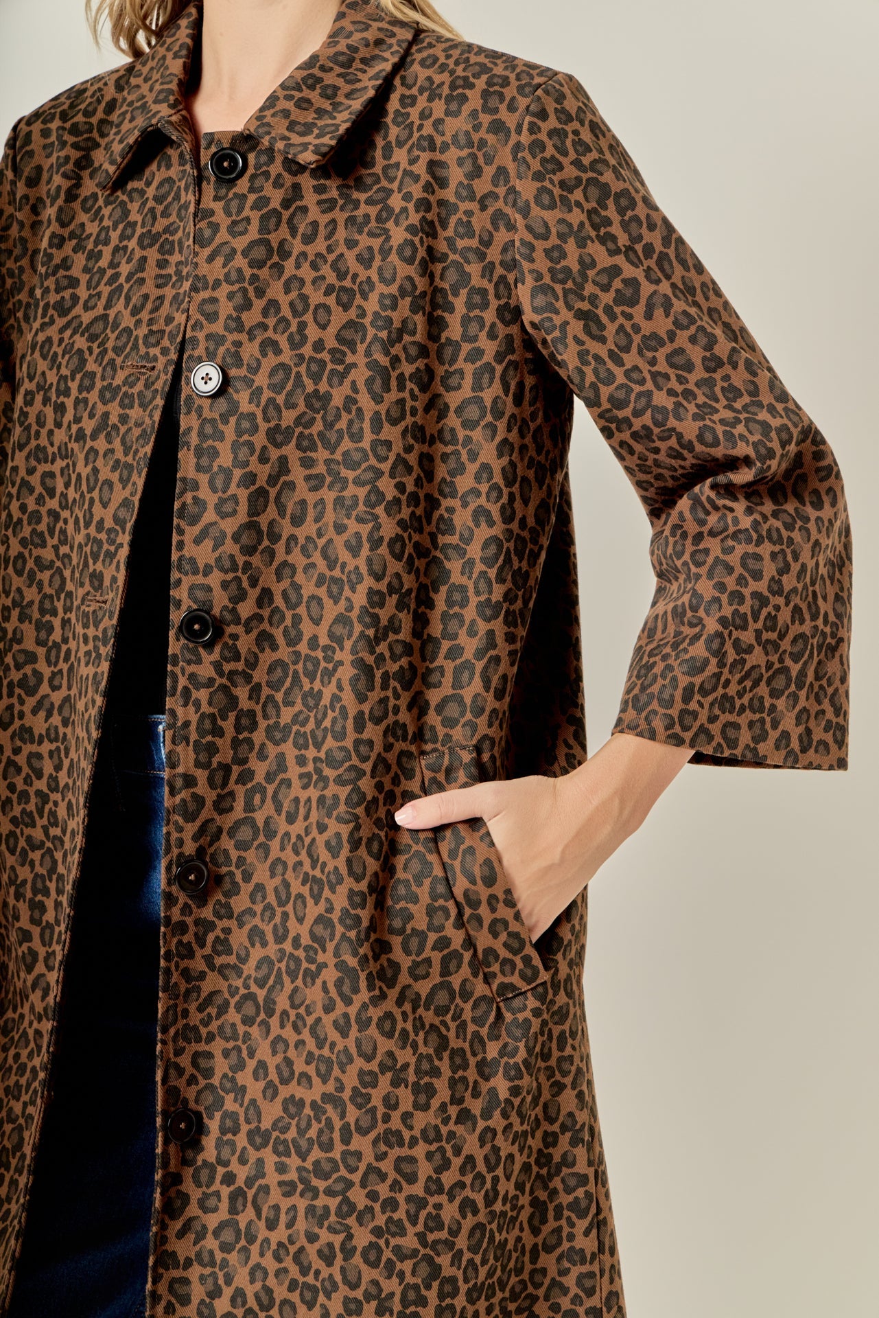 ENGLISH FACTORY - Animal Print Trench Coat - JACKETS available at Objectrare